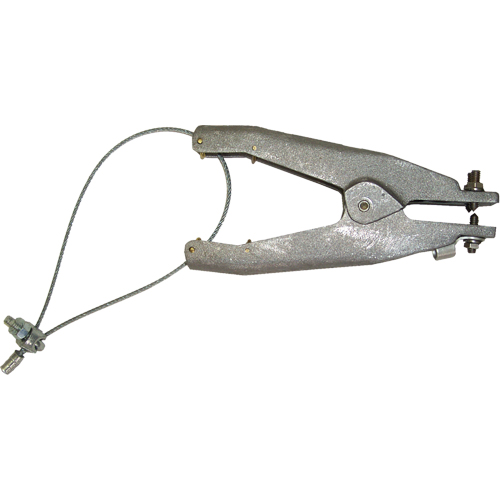 Prise de masse statique (s&eacute;rie GAT), Corps en Aluminium coul&eacute;, Pointe style cuvette en Laiton, 1 pointe style cuvette isol&eacute;e Configuration, 1-1/4" Ouverture max. Equipex