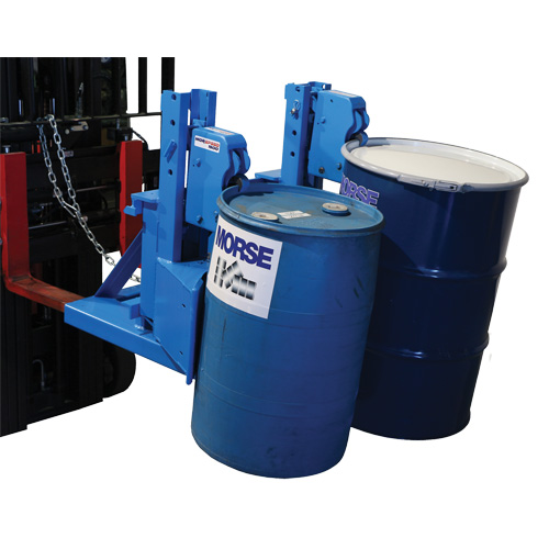 Manipulateur de barils MORSPEED 1500 pour chariot &eacute;l&eacute;vateur, Pour 55 gal. US (45 gal. imp.) Equipex