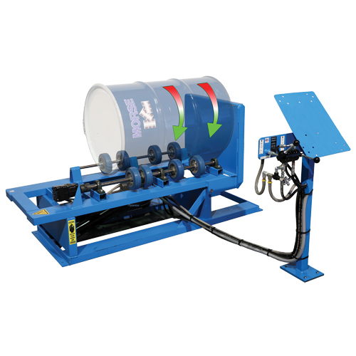 Hydra-Lift Drum Rotator / Roller, 55 US gal. (45 Imperial Gal.) Capacity, Variable Speed, 1 HP Equipex