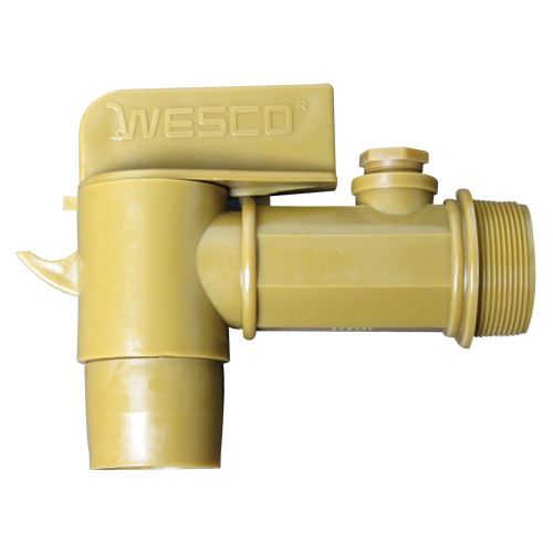 2" NPT Polyethylene Deluxe Drum Faucet, Polyethylene, 2" NPT Equipex