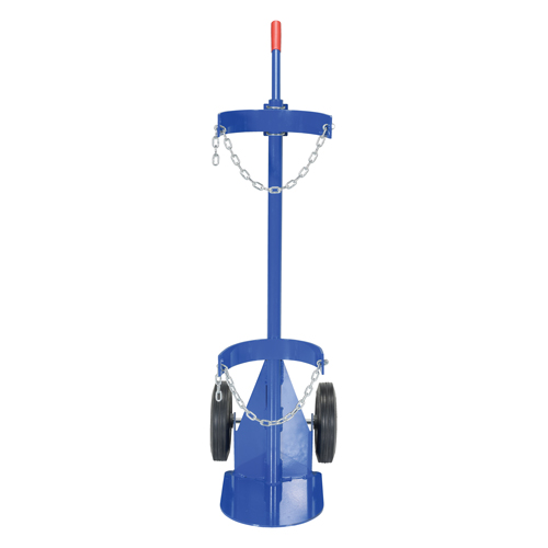 Gas Cylinder Cart, Rubber Wheels, 12" W x 15-1/2" L Base, 500 lbs. Equipex