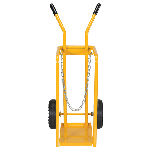 Gas Cylinder Cart, Mold-on Rubber Wheels, 9-13/16" W x 16" L Base, 150 lbs. Equipex