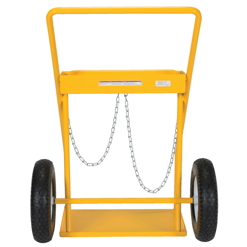 Gas Cylinder Cart, Rubber Wheels, 22" W x 14-1/8" L Base, 250 lbs. Equipex