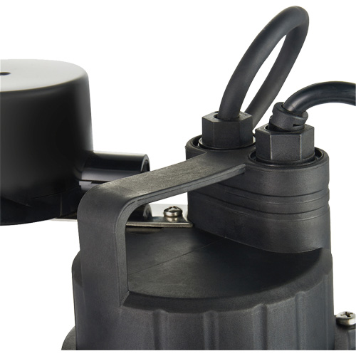 Pompe de puisard submersible thermoplastique, 2560 gal./h, 115 V, 4,6 A, 1/3 CV Equipex