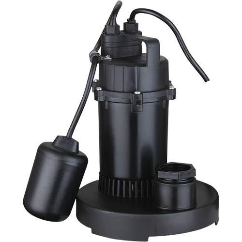 Thermoplastic Submersible Sump Pump, 2560 GPH, 115 V, 4.6 A, 1/3 HP Equipex