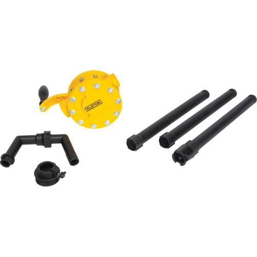 Rotary Type Drum Pump, Polypropylene, Fits 15 - 55 US Gal., 8 oz./Stroke Equipex