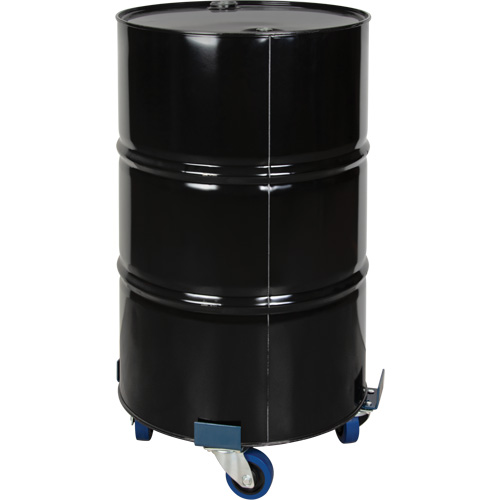 Drum Dolly, Steel, 1400 lbs. Capacity, 24" Diameter, Blue Elastic Casters Equipex