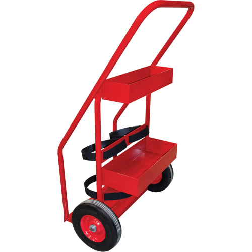 Chariot de prevention d'incendie pour travaux &agrave; chaud, Roues Semi-pneumatique, Base de 17,75" la x 8,9" lo, 100 lb Equipex