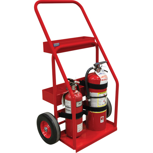 Chariot de prevention d'incendie pour travaux &agrave; chaud, Roues Semi-pneumatique, Base de 17,75" la x 8,9" lo, 100 lb Equipex
