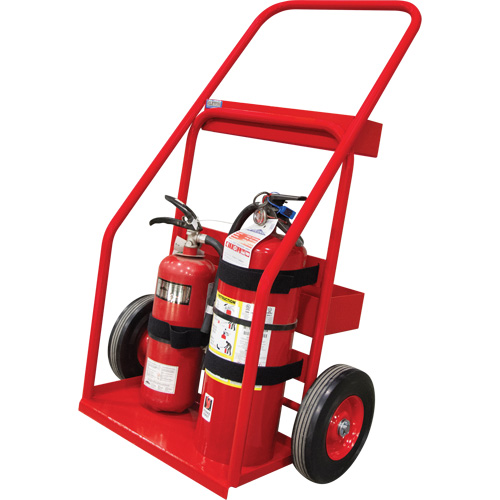 Chariot de prevention d'incendie pour travaux &agrave; chaud, Roues Semi-pneumatique, Base de 17,75" la x 8,9" lo, 100 lb Equipex