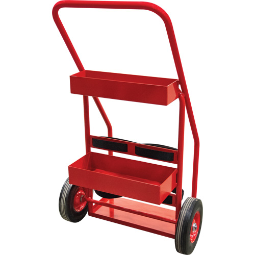 Chariot de prevention d'incendie pour travaux &agrave; chaud, Roues Semi-pneumatique, Base de 17,75" la x 8,9" lo, 100 lb Equipex