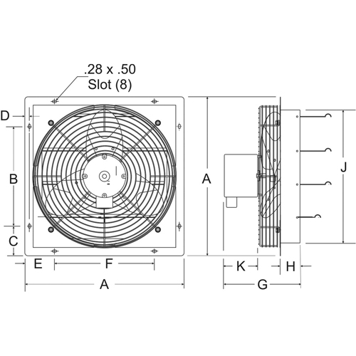 Ventilateurs d'&eacute;vacuation &agrave; volets Equipex