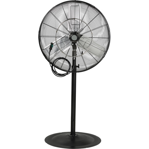 Waterproof Motor Misting & Oscillating Pedestal Fan, Heavy-Duty, 3 Speed, 30" Diameter Equipex