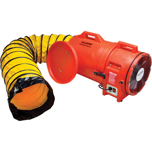 ALLEGRO INDUSTRIES Blower with Canister & Ducting, 1 HP, 1842 CFM Equipex