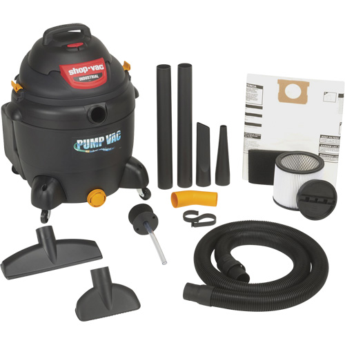 Built-In Pump Shop Vacuum, Wet-Dry, 6 HP, 18 US Gal. (68.1 Litres) Equipex