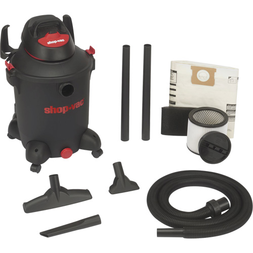 Aspirateur utilitaire pour atelier, Secs-humides, 5 CV, 10 gal. US (37,9 litres) Equipex