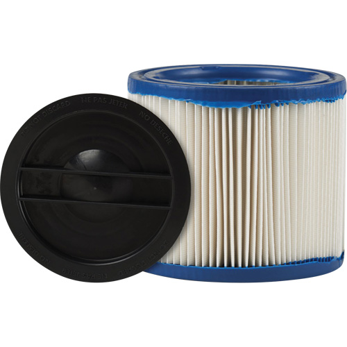 Petit filtre pour aspirateur pour d&eacute;bris secs/humides CleanStream Gore, Cartouche/Hepa, Pour 1 - 6 gal. US Equipex