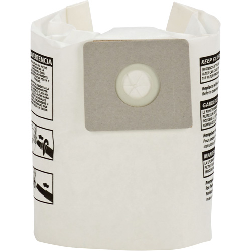 Sacs filtrants pour d&eacute;bris secs jetables de type B, 2 - 2,5 gal. US Equipex
