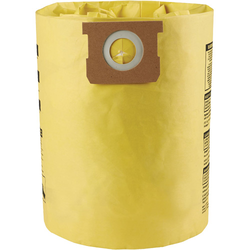 Sacs filtrants pour d&eacute;bris secs jetables &agrave; haute efficacit&eacute; de type I, 10 - 14 gal. US Equipex