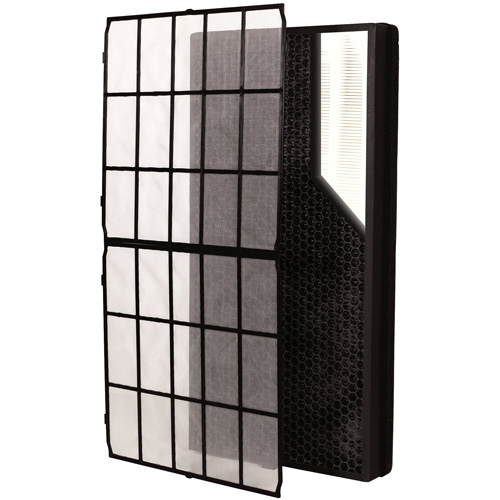 Filtre HEPA/carbone pour purificateur d'air AeraMax SV avec pr&eacute;-filtre, Boîte, MERV 13, 11,56" la x 2,38" p x 23,25" h Equipex