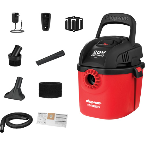 Cordless Wet/Dry Vacuum, 20 V, 1 gal. Capacity Equipex
