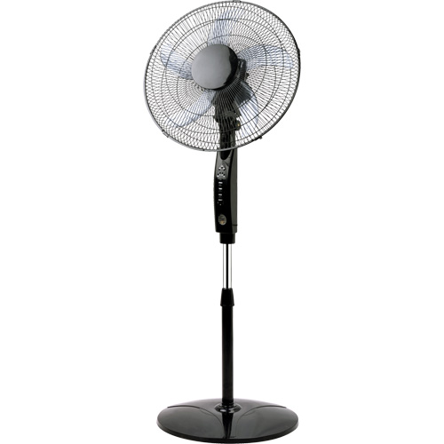 Ventilateur oscillant sur pied avec t&eacute;l&eacute;commande, Commercial, 3 Vitesses, Diam&egrave;tre de 16" Equipex