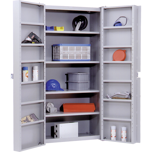 Armoires robustes &agrave; portes creuses, 38" la x 24" p x 72" h, 4 tablettes Equipex