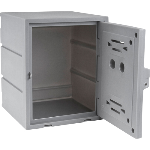 Casier, 15" x 15" x 18", Gris, Assembl&eacute; Equipex