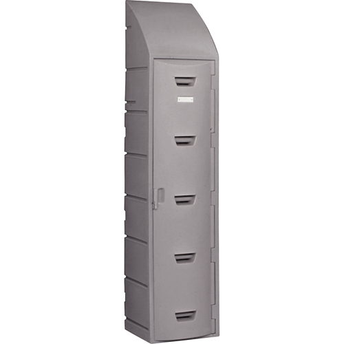 Locker, 15" x 18" x 73", Grey, Assembled Equipex