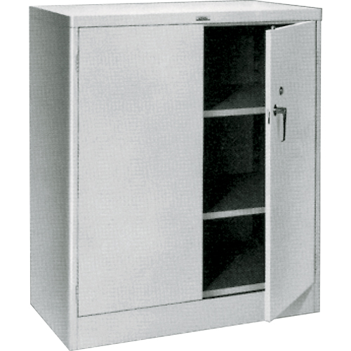 Counter High Cabinets, Steel, 2 Shelves, 42" H x 36" W x 21" D, Grey Equipex