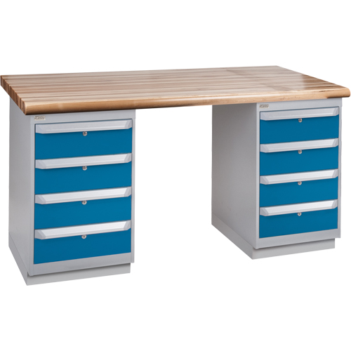 &eacute;tabli robuste, Deux tiroirs, Cap 1500 lb, 60" la x 36" p, 34" h Equipex