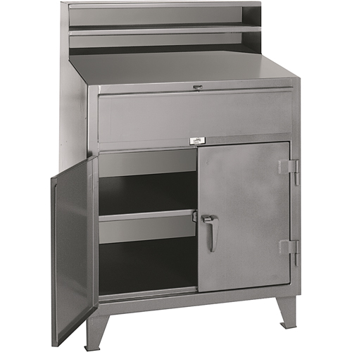Cabinet Shop Desks, 36" W x 28" D x 54" H, Grey Equipex