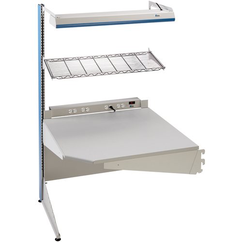 Postes de travail modulaires ergonomiques - Exemples de configurations - A-SC Ajouts de coin &agrave; un c&ocirc;t&eacute;, 36" la x 28" p x 84" h, Ajout de coin &agrave; un c&ocirc;t&eacute; Equipex