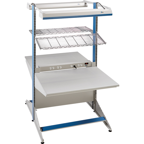 Postes de travail modulaires ergonomiques - Exemples de configurations - A-DC Ajouts de coin &agrave; deux c&ocirc;t&eacute;s, 48" la x 56" p x 84" h, Ajout de coin &agrave; deux c&ocirc;t&eacute;s Equipex