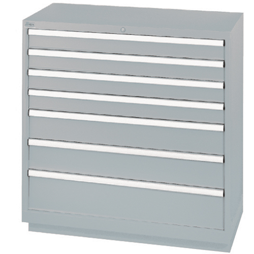 Drawer Cabinets, 7 Drawers, 40-1/4" W x 22-1/2" D x 41-3/4" H, Grey Equipex