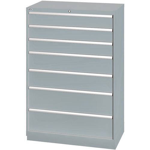 Drawer Cabinets, 7 Drawers, 40-1/4" W x 22-1/2" D x 59-1/2" H, Grey Equipex