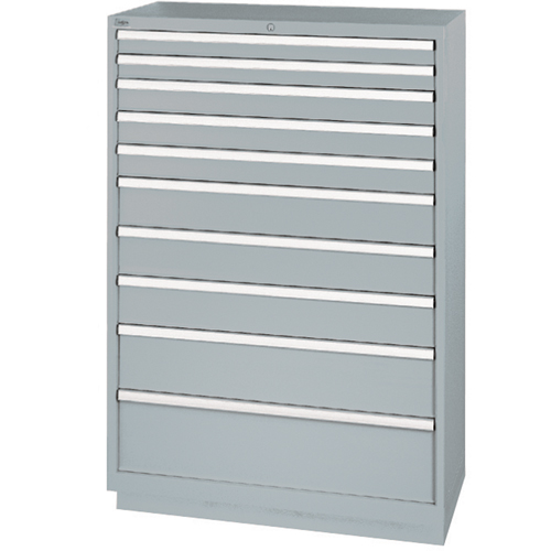 Drawer Cabinets, 10 Drawers, 40-1/4" W x 22-1/2" D x 59-1/2" H, Grey Equipex