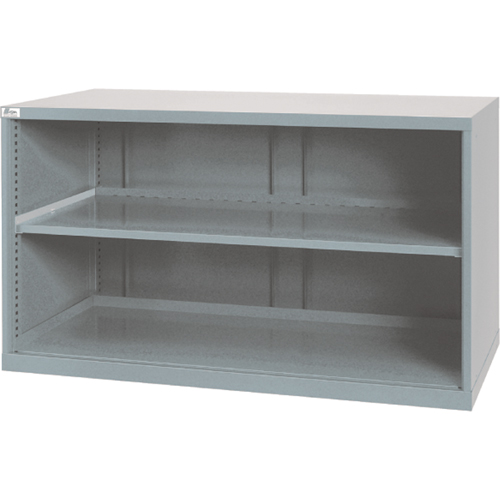 Shelf Cabinets, Steel, 33-1/2" H x 56-1/2" W x 28-1/2" D, Light Grey Equipex