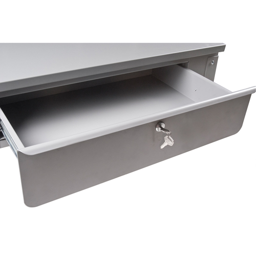Wall-Mounted Shop Desk, 34-1/2" W x 28" D x 31" H, Grey Equipex