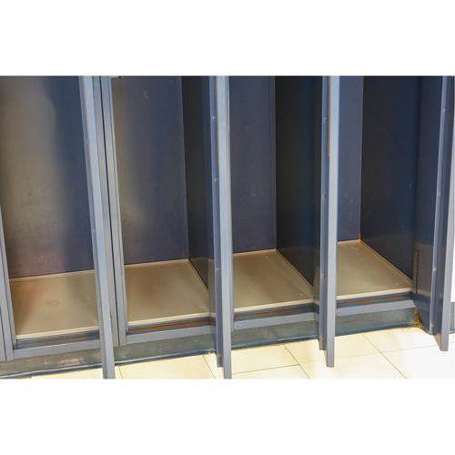Locker Base Insert, Fits Locker Size 12" x 18", Dark Grey, Plastic Equipex