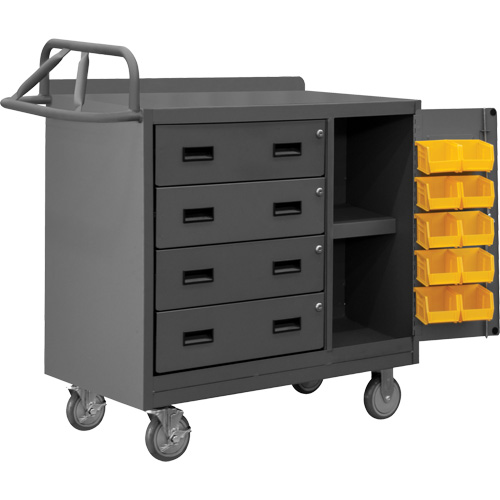 Armoire d'&eacute;tabli mobile avec bacs, Acier Surface Equipex
