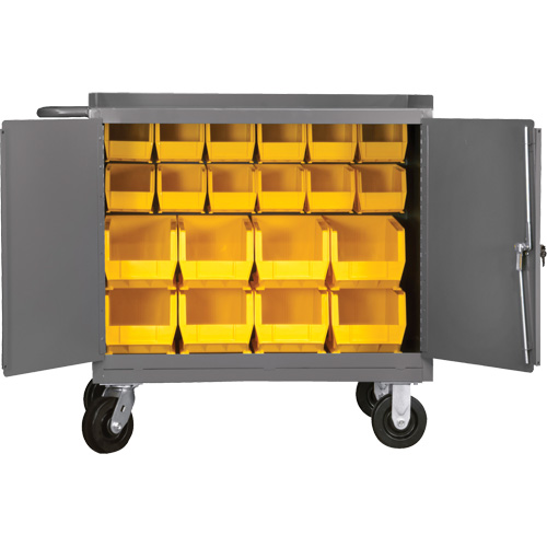 Armoire d'&eacute;tabli mobile avec bacs, Acier Surface Equipex