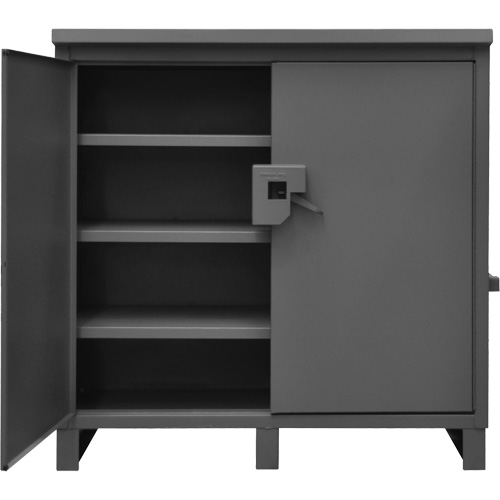 Lockable Jobsite Cabinet, Grey Equipex