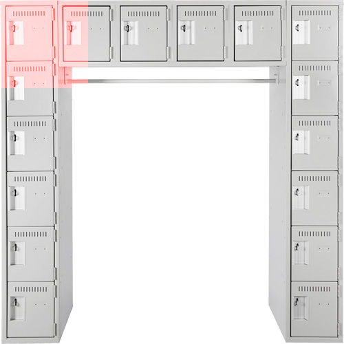 Arche de casiers &eacute;conomiques assembl&eacute;s Clean Line, 16 niveaux, Bloc de 3, 18" x 72" x 12", Acier Equipex