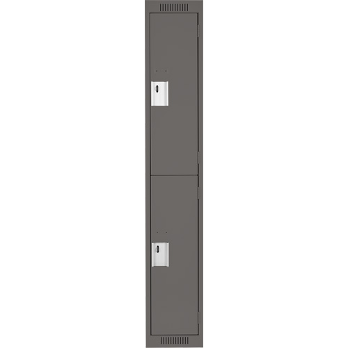 Casiers Clean Line, 2 niveaux, 12" x 18" x 72", Acier, Charbon, Rivet (assembl&eacute;) Equipex