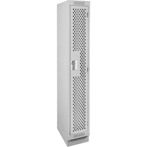 Casiers Clean Line, 12" x 15" x 76", Acier, Gris, Rivet (assembl&eacute;), Perfor&eacute; Equipex
