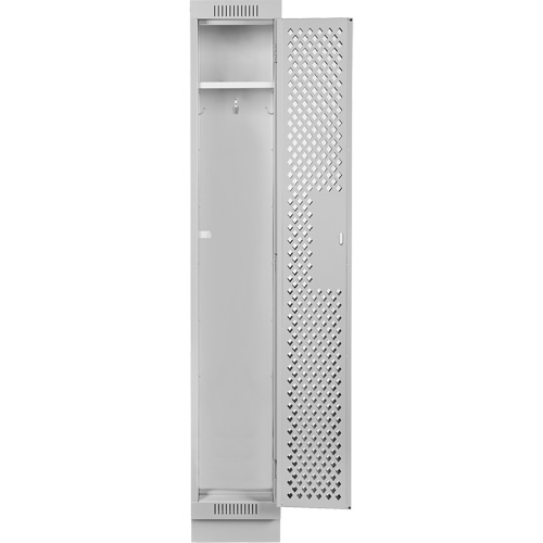 Casiers Clean Line, 12" x 15" x 76", Acier, Gris, Rivet (assembl&eacute;), Perfor&eacute; Equipex