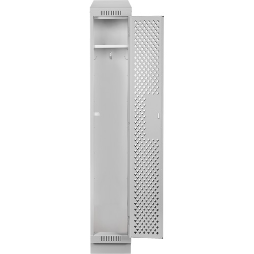 Clean Line Lockers, 12" x 12" x 82", Steel, Grey, Rivet (Assembled), Perforated Equipex