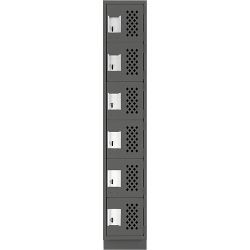 Petits casiers &eacute;conomiques assembl&eacute;s et perfor&eacute;s Clean Line, 6 niveaux, 18" x 72" x 12", Acier Equipex