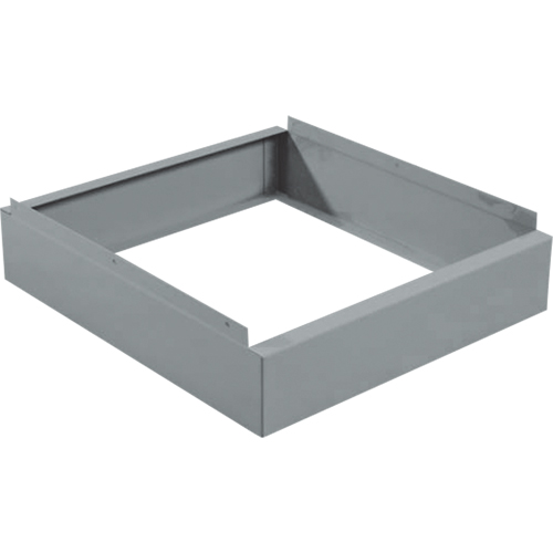 Clean Line Economy Lockers Recessed Base, 1 Banks, 4" H x 12" W x 18" D, Grey, Steel Equipex